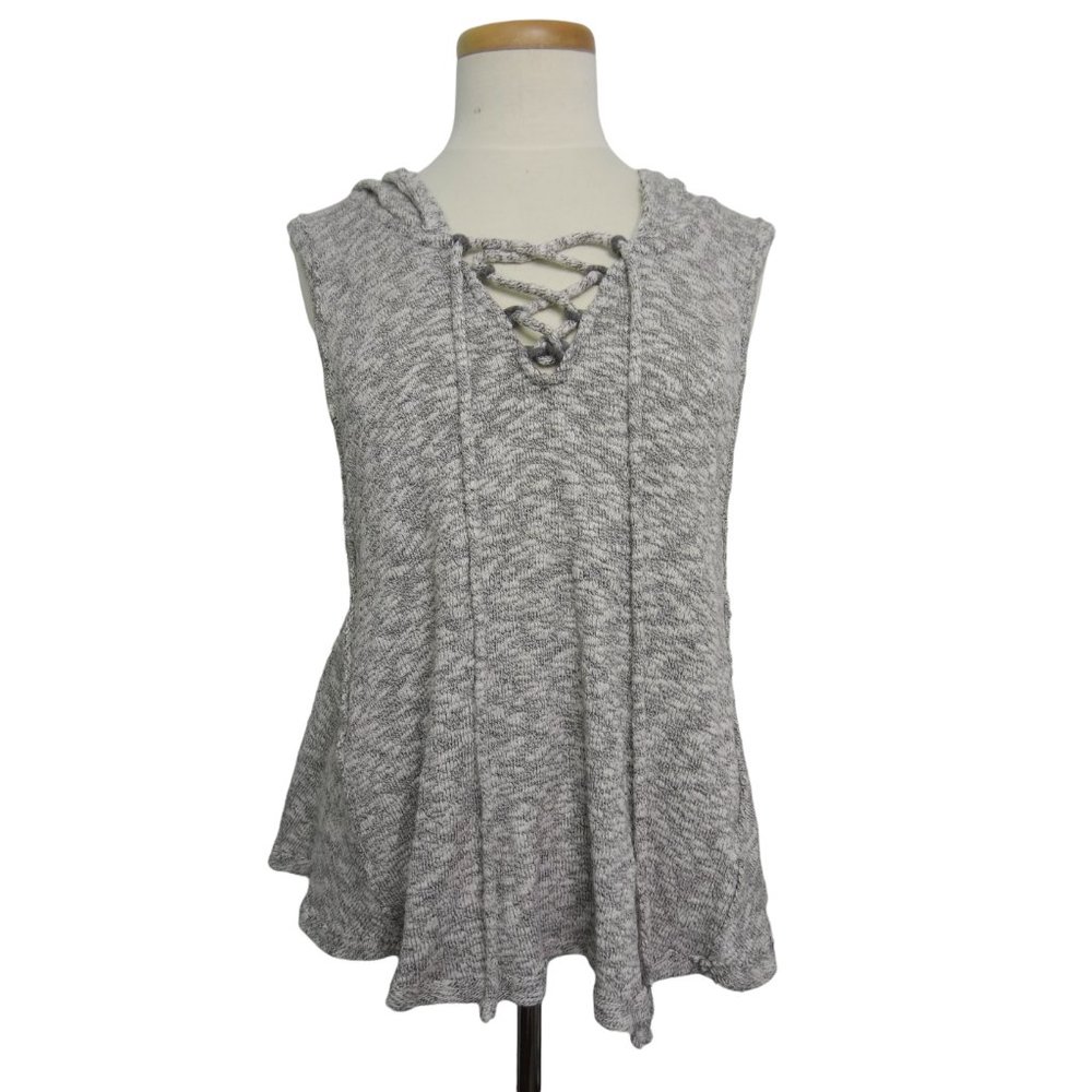 We The Free Sleeveless Hoodie XS Gray Knit